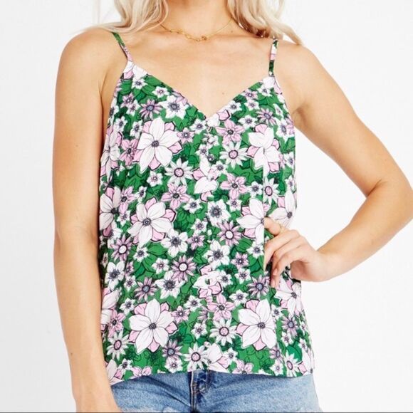 Lost + Wander Liliana Floral Button Cami Top Pink - Picture 1 of 6